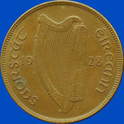 1928 Ireland 1 Penny Coin