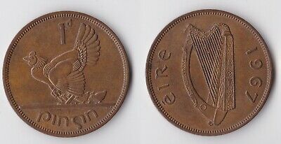 1967 Ireland 1 penny coin