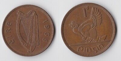 1965 Ireland 1 penny coin