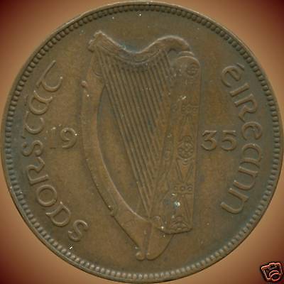 1935 Ireland 1 Penny Coin