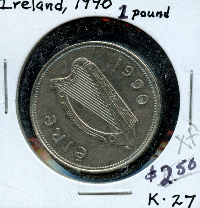 1990 IRELAND 1 POUND COIN FA150