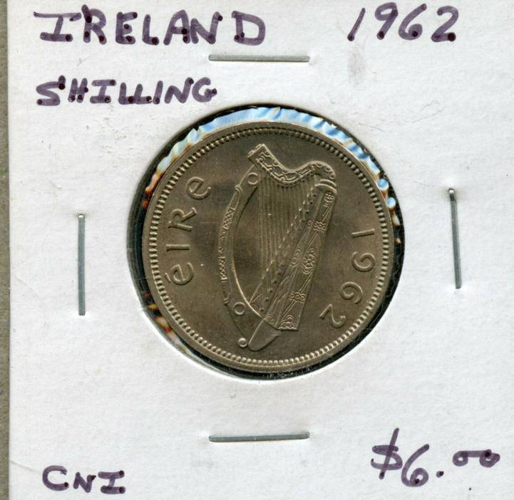 1962 IRELAND 1 SHILLING COIN FA115
