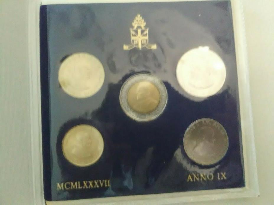 Vintage 1987 Pontificate Of John Paul ll Coins Fot The Ninth Year SET