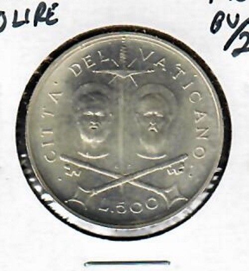 Vatican City 500 Lire 1967 BU