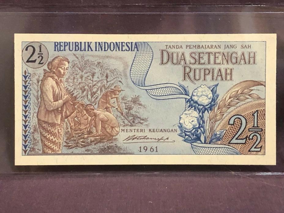 Indonesia 2 1/2 Rupiah 1961 UNC 79