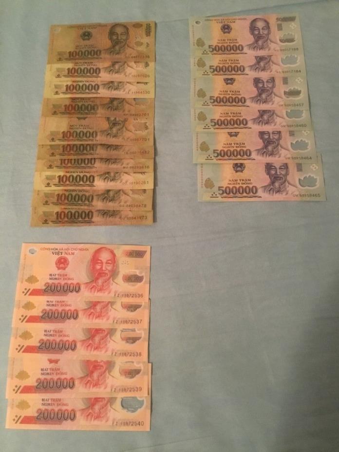 5 million Vietnam Dong, Vietnamese Currency, US Seller, Lowest Price on eBay