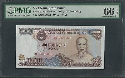 Vietnam P-117a 100,000 Dong 1994 (2000) PMG 66 EPQ