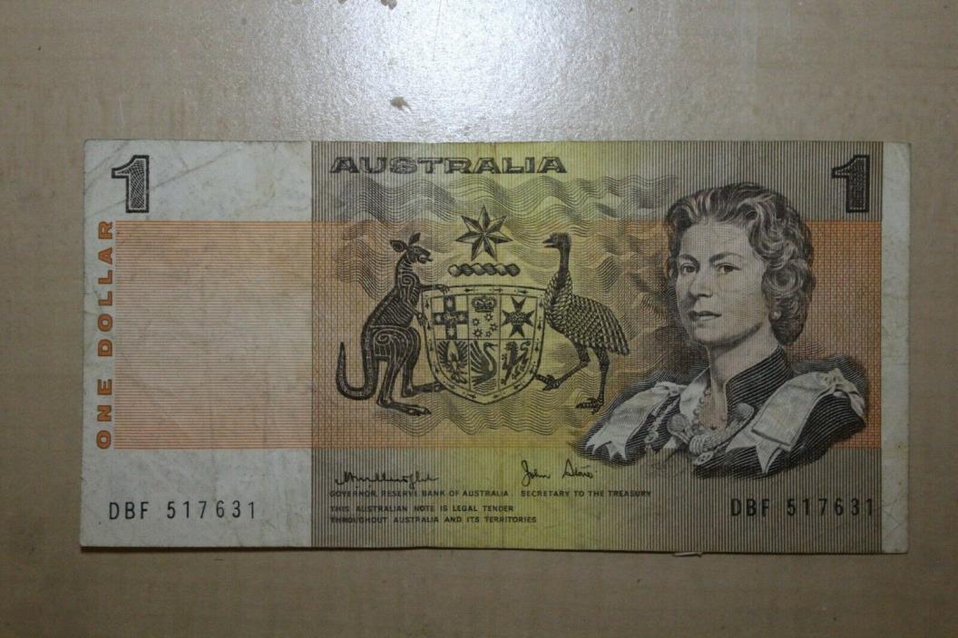 Commonwealth Of Australia 1969 1 Dollar bill DBF 517631