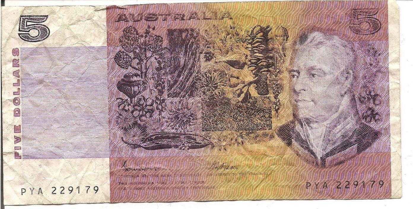 AUSTRALIA, $5,  P#44c, ND(1985)