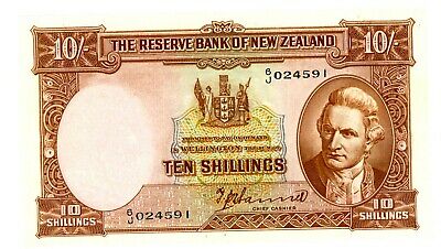New Zealand … P-158a … 10 Shillings … ND(1940-55) … CH*XF*