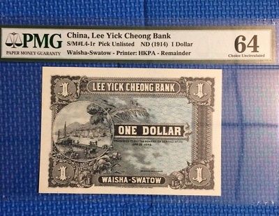 1914 China 1 Dollar PMG 64