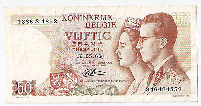Belgium  50 francs 16.05.1966