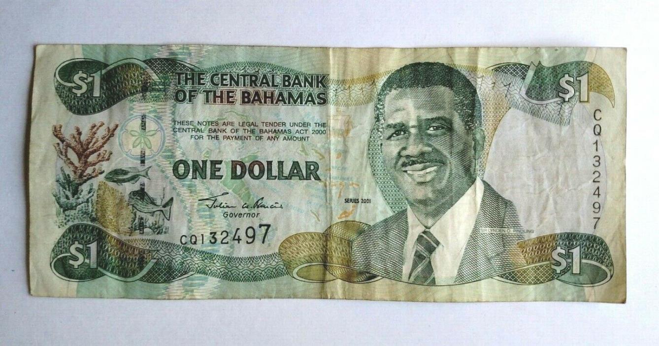1981 One Dollar Bahamas Banknote,