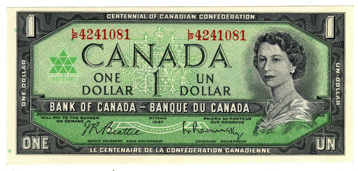1967 Canada 1 Dollar Note - LP4241081, BC45b-i
