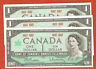 3 1867-1967 canada centennial one dollar bank notes Gem Uncirculated Lot 58