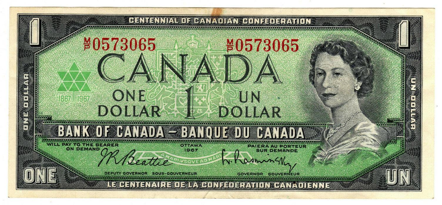 1967 Canada 1 Dollar Note - MP0573065, BC45b-i