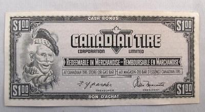 VINTAGE CANADIAN TIRE MONEY 1$ NOTE  # FN8296652
