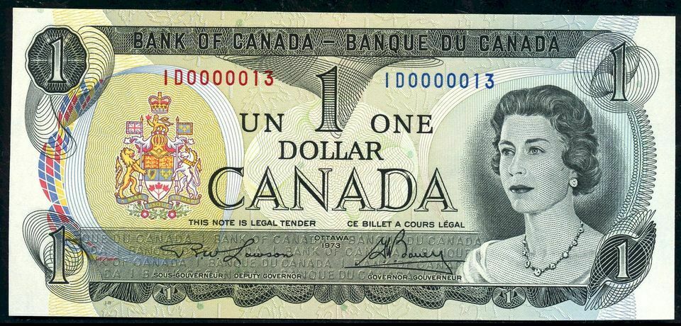 BC-46a 1973 $1 ID 0000013 Low Serial Number PCGS GemUnc-66 PPQ!