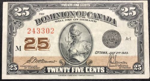 1923 Dominion Of Canada 25 cents EF40 McCavour-Saunders