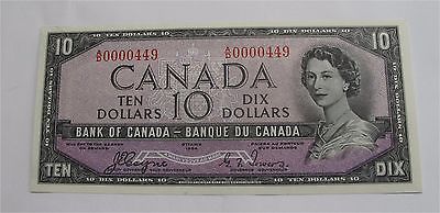 1954 CANADA $10 DOLLARS DEVIL'S FACE UNC CRISP BC-39aA-i A/E 0000449