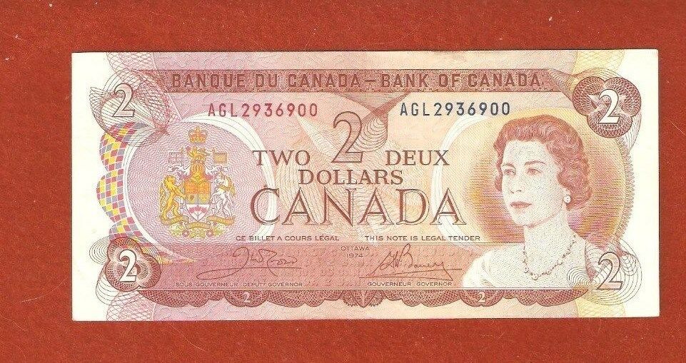 1974 Two Dollar Bank Note Gem Uncirclated Nice Crisp Bank Note E197