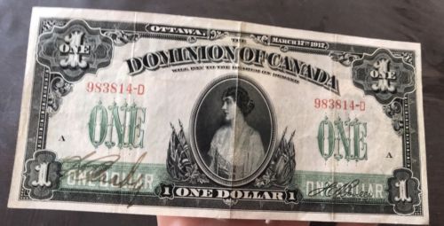 1917 Dominion Of Canada 1$ VF30 —> Trend 500$<—