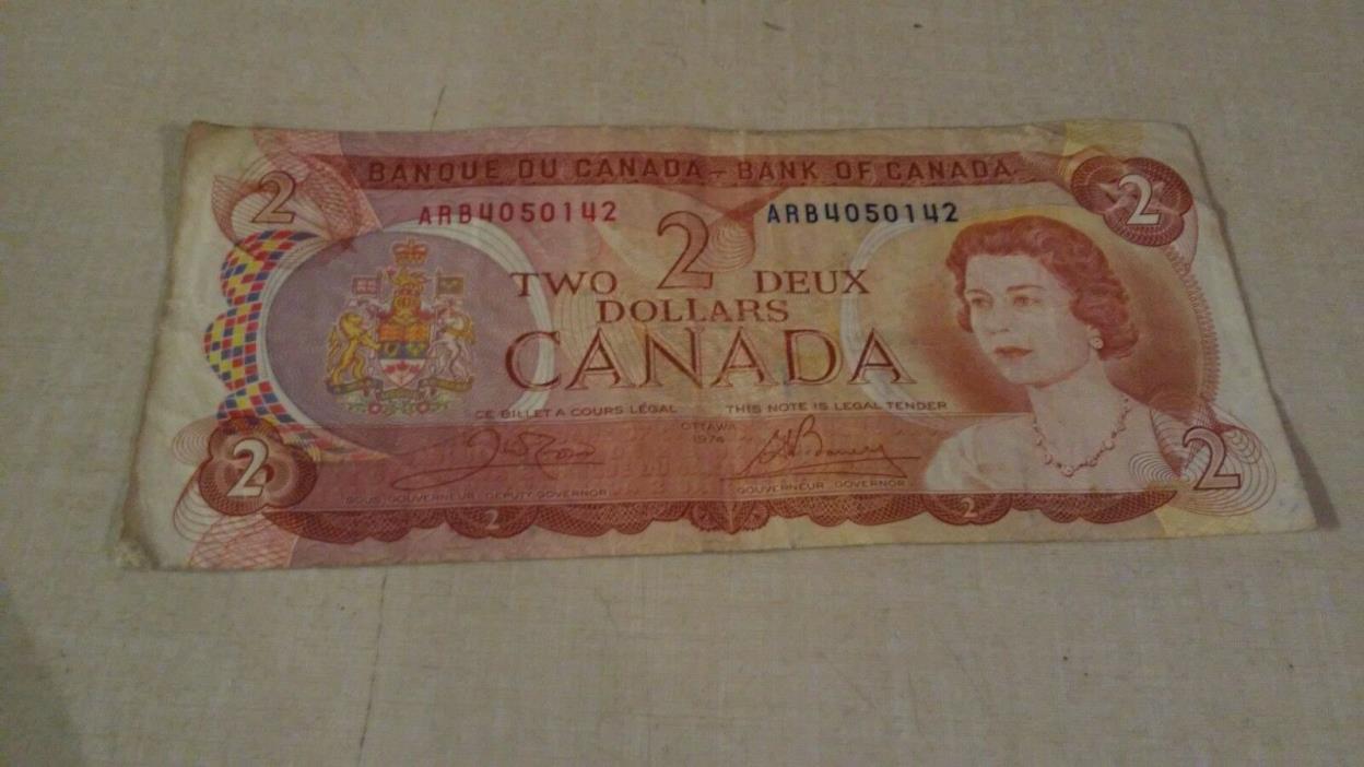 1974 $2 Canada  billet  Exceptional Paper Quality perfect