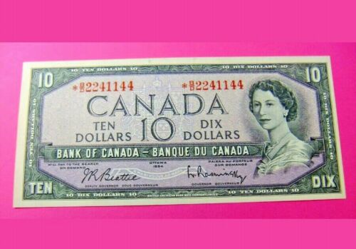 1954 Bank of Canada Ten Dollar Replacement Note - B/D 2241144 unc 64