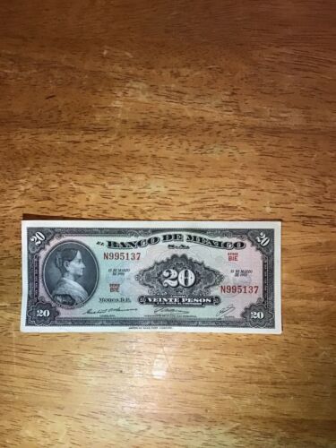 20 Pesos Mexican Bill 1970