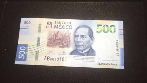 Mexico 500 Pesos Benito Juarez NEW Just Released # AB