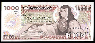MEXICO- 1000 PESOS BANKNOTE 1985 P-85 EXTREMELY FINE PLUS