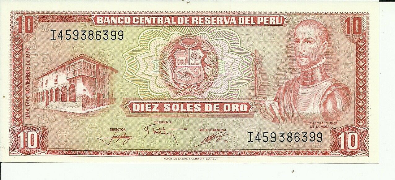 PERU 10 Soles 1976 P-100