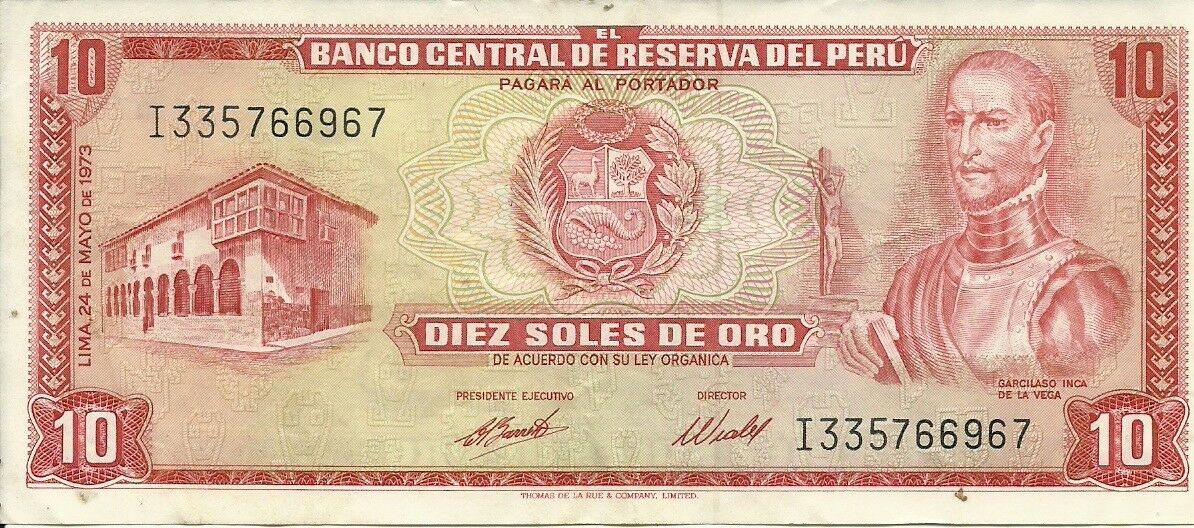 PERU 10 Soles 1973 P-100