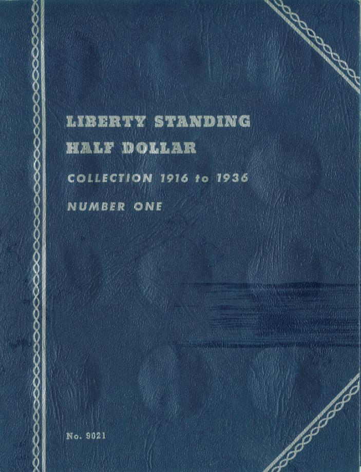 Liberty Standing Half Dollar Whitman Album, 1916 - 1936, Book One #9021, NEW