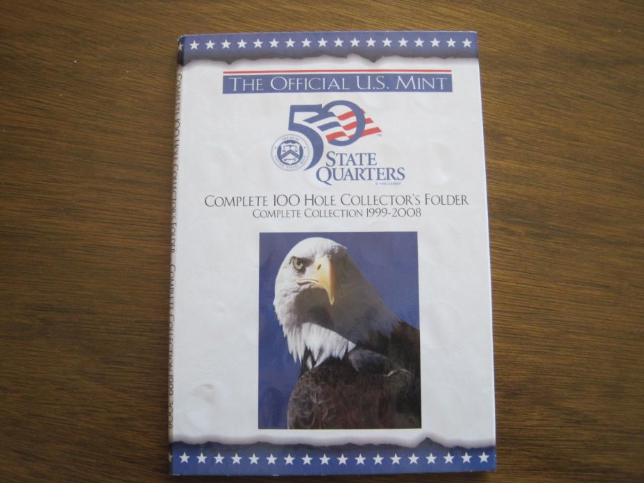 The Official US Mint 50 State Quarters Collectors Folder 1999-2008