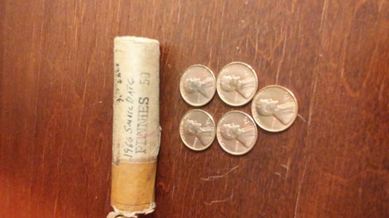 1960 Small Date Pennies Penny Roll of 47