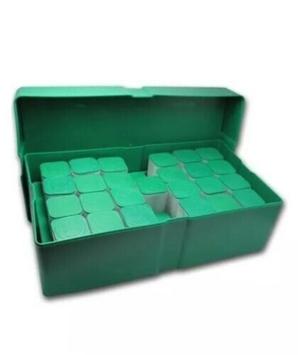 GREEN MONSTER BOX FOR SILVER EAGLE COINS COMPLETE WITH BOTH DRAWERS &  25 TUBES