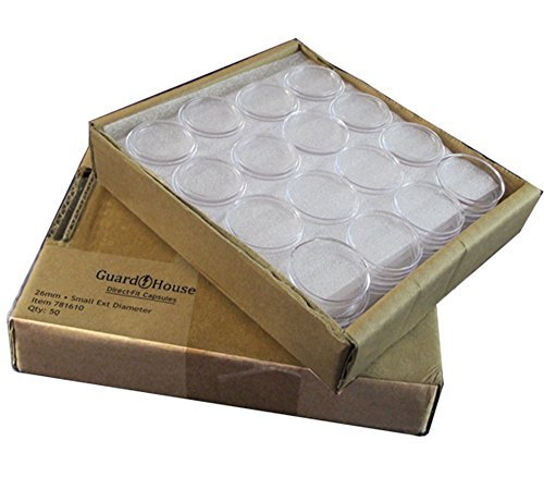 Guardhouse Small Dollar 26mm Direct Fit Coin Capsules, 50 pack