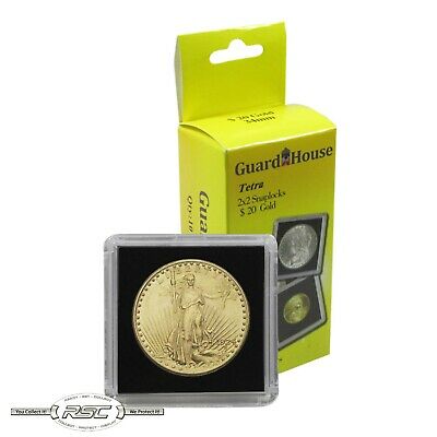 10 - Guardhouse 2x2 Tetra Plastic Snaplocks Coin Holders for $20 Gold Coins