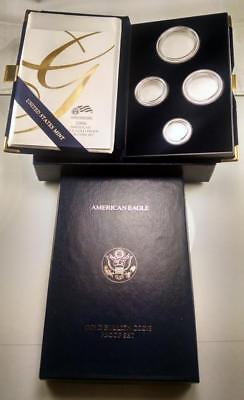 2006 US MINT 4 COIN GOLD AMERICAN EAGLE PROOF SET BOX CAPS & COA - NO COINS