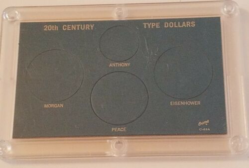 20th century type dollars Capitol  C-49A  Vtg acrylic holder peace No coins