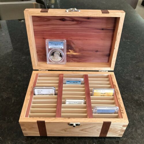 Custom Wooden Storage Display Box For Pcgs Ngc Anacs Coins