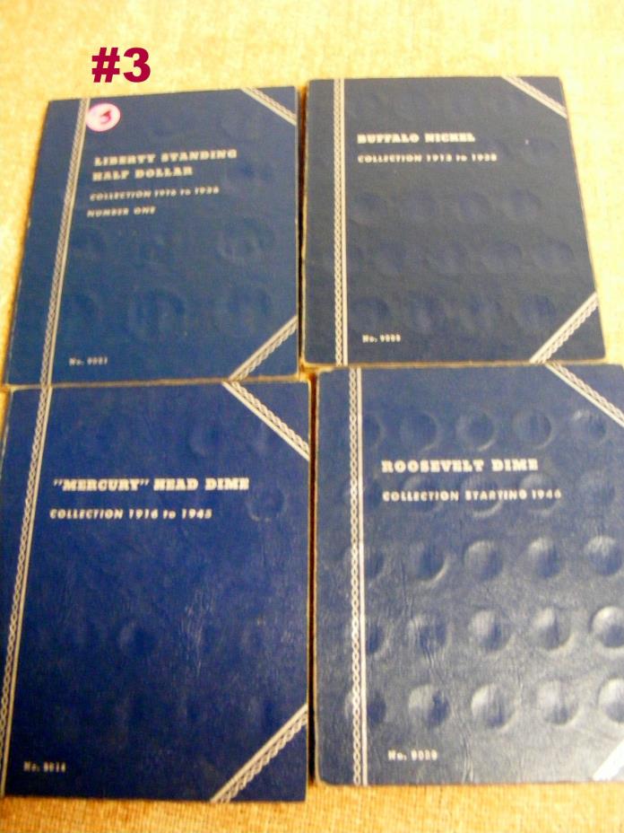 4 WHITMAN COIN ALBUMS # 9021 & 9008 & 9014 & 9021 -INV.#3