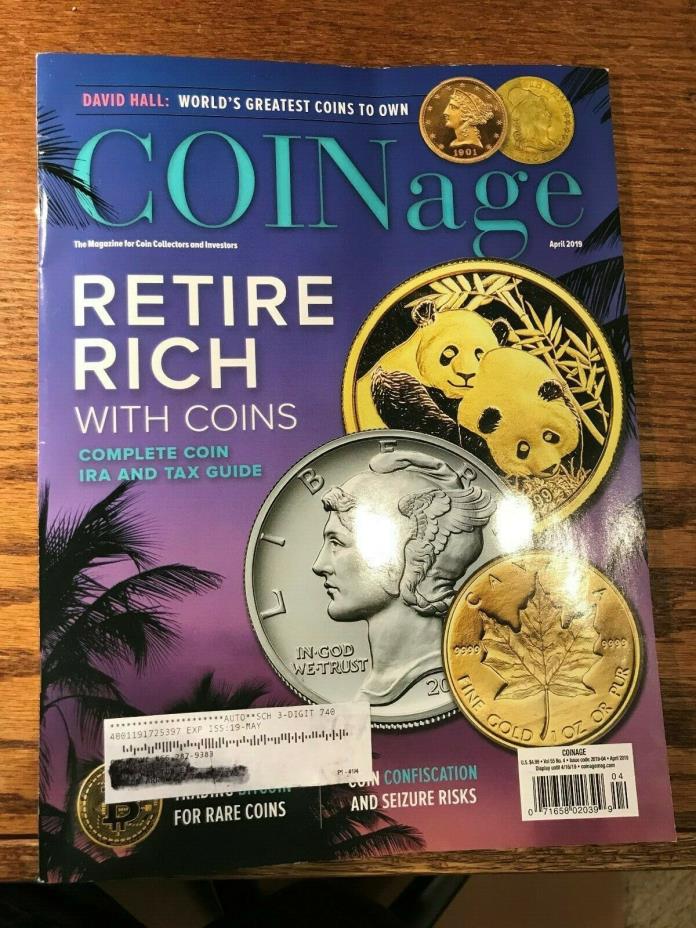 Coinage Magazine April 2019 Retire Rich with Coins New in Mail Latest issue