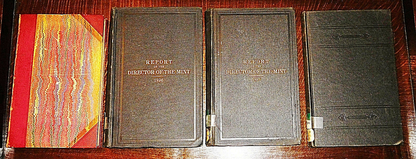 1891 Leather 1896 1897 1914 United States Annual Report Director Mint Coin Book