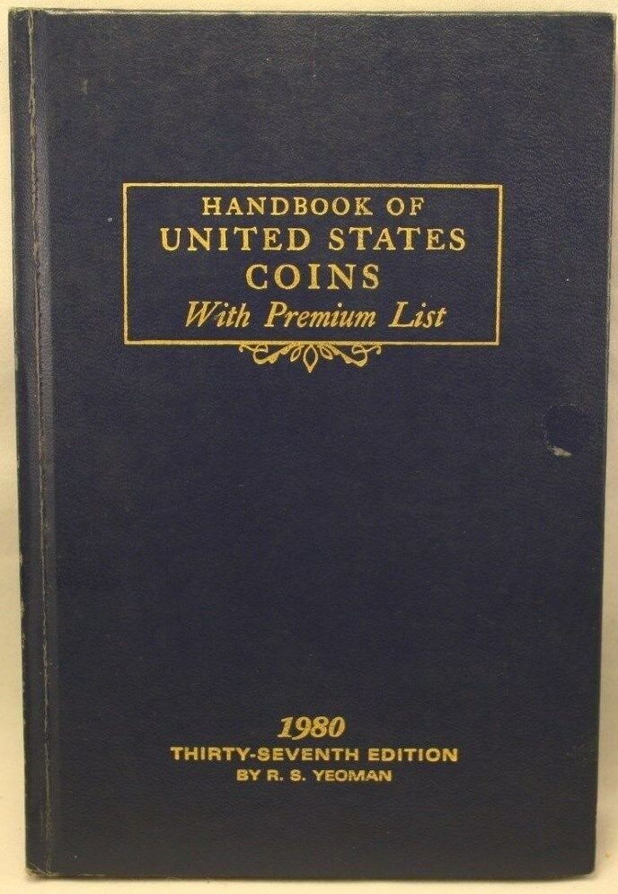 1980 Whitman Handbook of United States Coins With Premium List 37th Edition