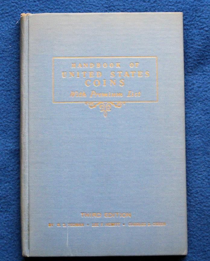 1944 HANDBOOK OF UNITED STATES COINS 3rd  EDITION 