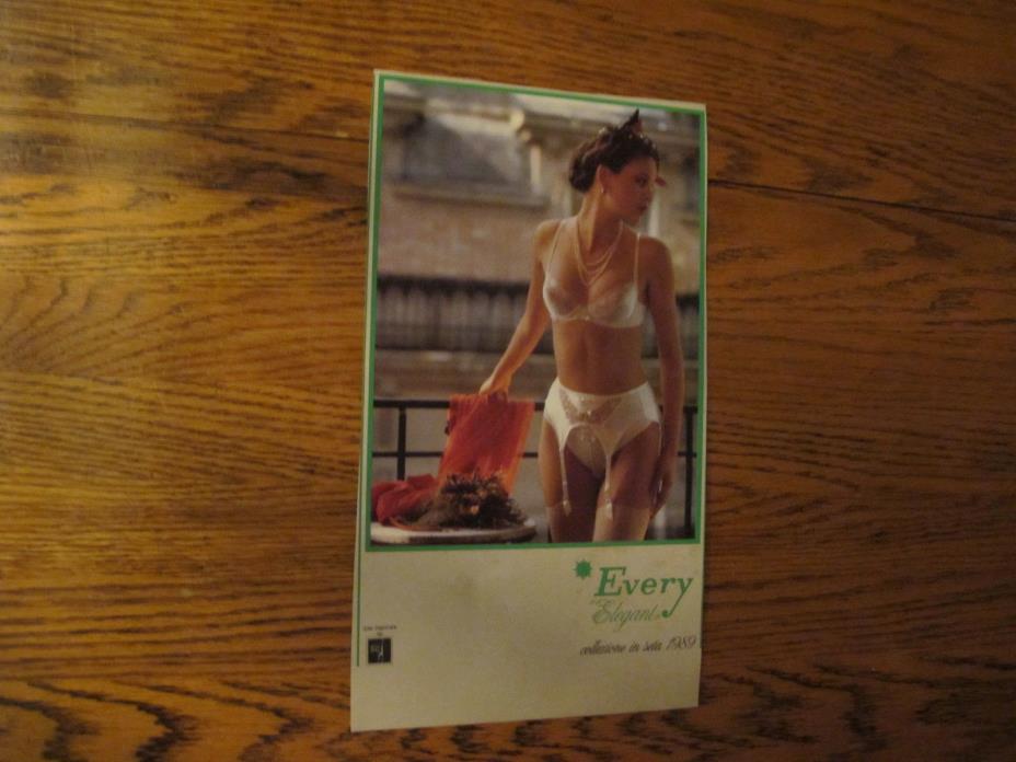 EVERY ELEGANT LINGERIE PRINT AD,CLIPPING 1989