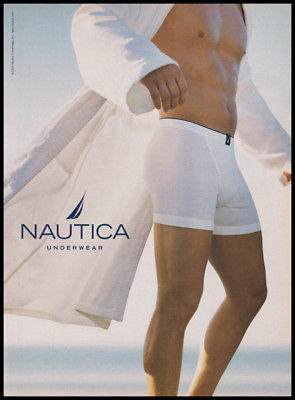 Nautica print ad 2003 white underwear and robe