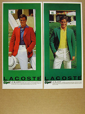 1978 Lacoste IZOD Le Blazer coat shirt pants 2 vintage print Ads